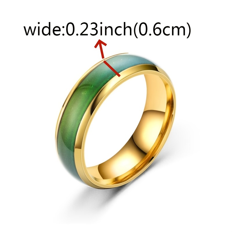 Men's Temperature Changing Stainless Steel Ring